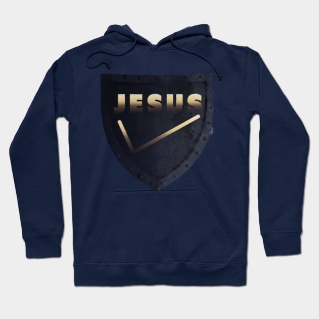 Jesus Shield Hoodie by artist369